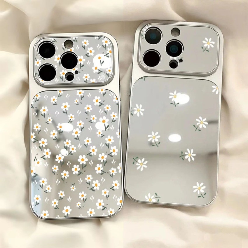 Fresh Daisy กระจกดอกไม้นุ่มเคสโทรศัพท์สําหรับ Honor 600 400 Pro 600 400 200 Lite 500 สมาร์ท Play10 80 60A 4G 5G อะคริลิคแต่งหน้ากระจกกันกระแทก