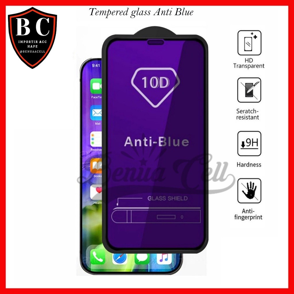 TEMPERED GLASS BLUE LIGHT สําหรับ IPHONE X XS XR XS MAX IPHONE 8 PLUS 7 7 PLUS IPHONE 6 6G 6S 6 PLUS