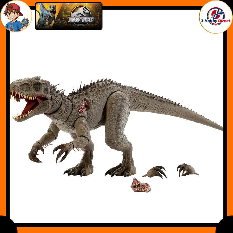 Mattel Jurassic World (JURASSIC WORLD) Hammond Collection Indominus Rex articulated figure — approx. 73 cm long; includes interchangeable parts; for collectors; ages 8 and up; brown; model JKG98.