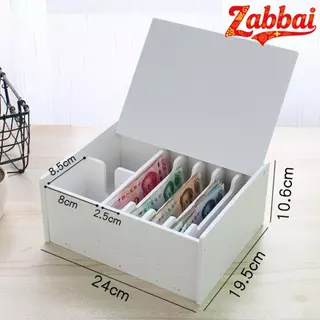 Zabbai 2026พร้อม ที่จะจัดส่ง ตะกร้าใส่ของแบ่งช่องกล่องเก็บเงินสด ธนบัตร ที่เก็บเงิน ช่องการค้า ลิ้นชักเล็ก