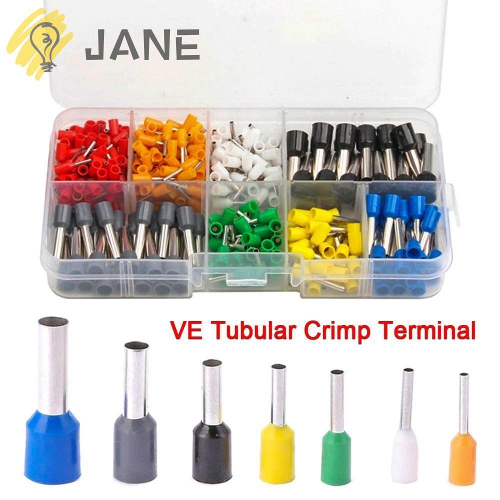 JANE 300/400/700PCS Crimp Terminals E4012 E2512 E6012 E1510 ชุดสายไฟฉนวน Terminator