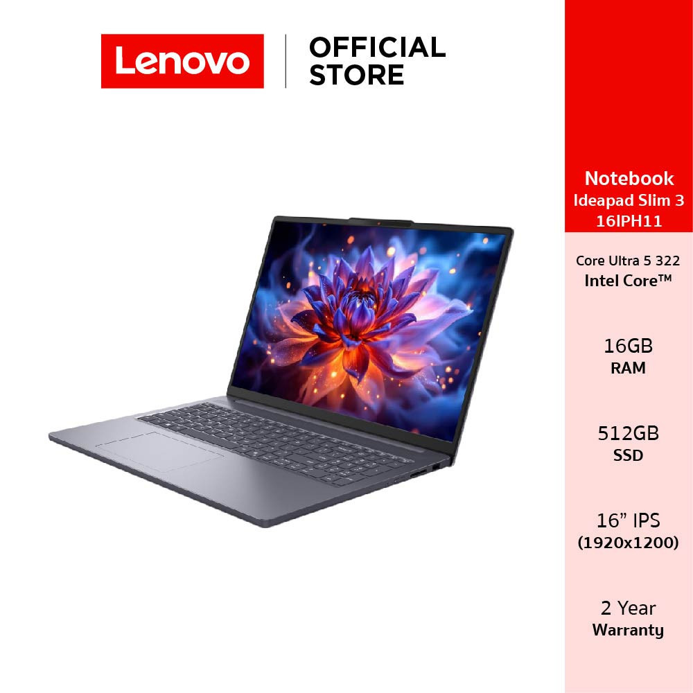 Lenovo Ideapad Slim 3 16IPH119(83US0002TA)Notebook Intel Core Ultra 5 322 RAM 16GB SSD 512GB 16" IPS
