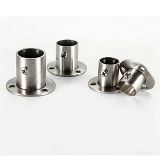ตัวรับราว แป้นรับราว สแตนเลส กลม 18/25 มม Closet Rod Bracket สำหรับตู้เสื้อผ้า ราวผ้าม่าน แขวนผ้า