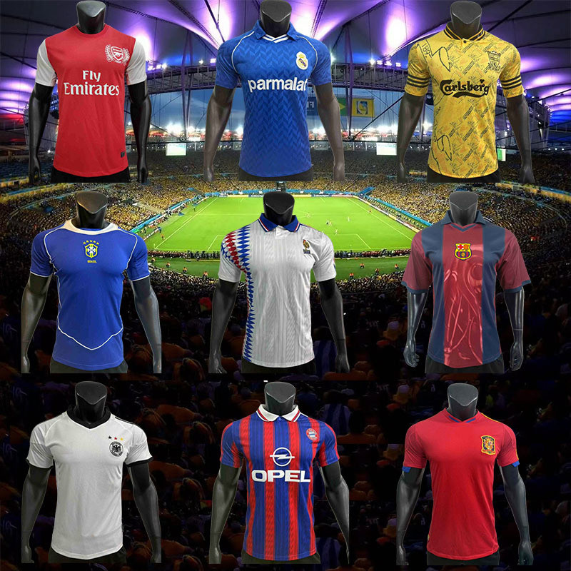 Retro Arsenal Manchester United Brazil Italy AC French Jersey Football Jersey Short Sleeve Source Su