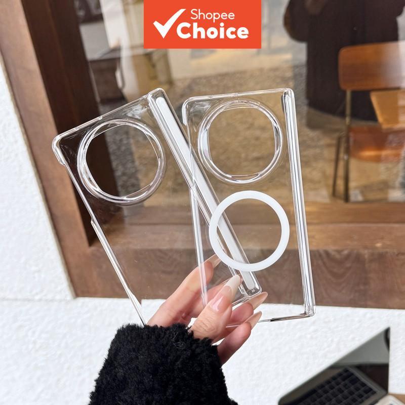 เคสแม่เหล็กใสสําหรับ Honor Magic V3 Vs3 พับได้ บางพิเศษ เรียบง่าย เงางาม ชาร์จไร้สายได้ PC แข็ง โปร่งใส สําหรับเคสโทรศัพท์ Huawei V3