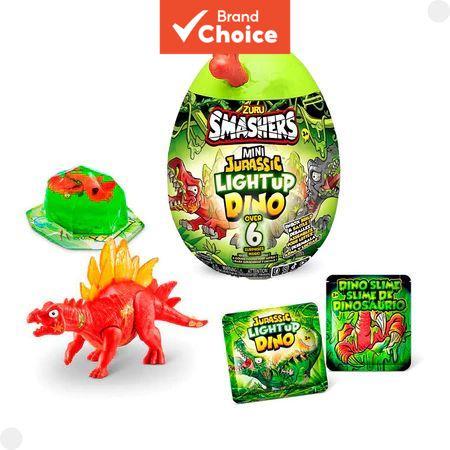 Smashers Mega Jurassic ไข่ไดโนเสาร์เรืองแสง (ทีเร็กซ์) โดย ZURU ไข่สะสมพร้อมเซอร์ไพรส์กว่า 25 อย่าง ลาวา สไลม์ ฟอสซิลไดโนเสาร์ ของเล่นไดโนเสาร์ ทีเร็กซ์ เหมาะสําหรับเด็กผู้ชายและเด็ก