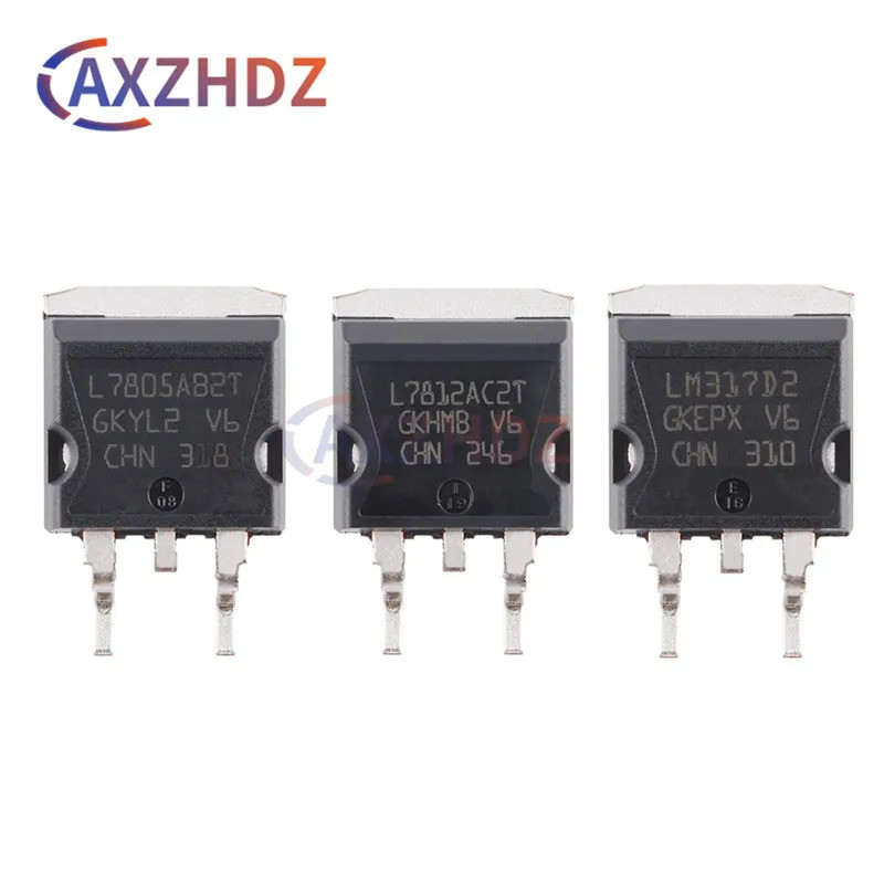 10PCS L7805CD2T LM317D2T L7805 78806 7808 7809 7812 7815 7824 7905 7912 7915 CD2T L7805C2T SMD TO D2