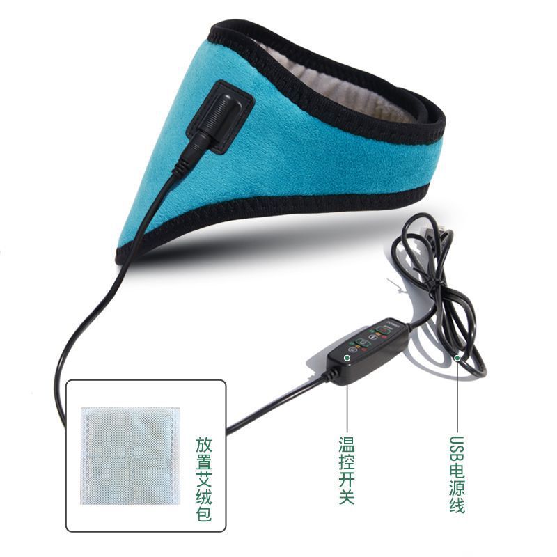 USB เครื่องทําความร้อนไฟฟ้าคอสนับสนุน Warm Moxibustion ประคบร้อนคอ 5V ความดันต่ํา Graphene ความร้อนป