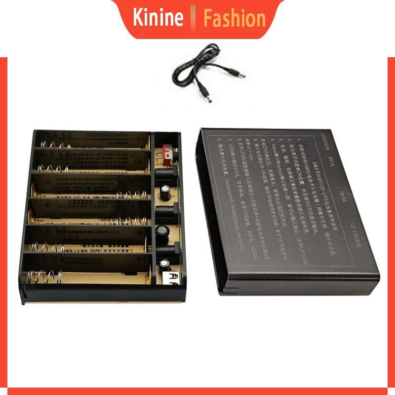 KIN DIY 6x 18650 5V USB + 9V 12V 5 5x2 1 มม.กล่องจ่ายไฟ UPS สําหรับ WiFi Router Modem Security กล้อง