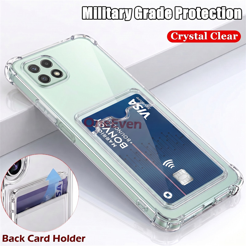 Built-in Card HolderFor Samsung Galaxy Wide 5 6.6 นิ้ว SM-E426S SM-A226L Slim โปร่งใสกระเป๋าสตางค์ซิ
