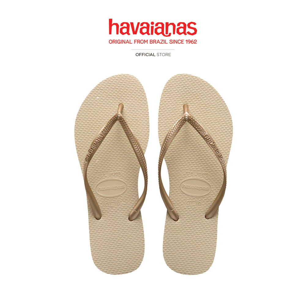 HAVAIANAS รองเท้าแตะ Slim Flip Flops CREAM 40000302719F_C2CMGD