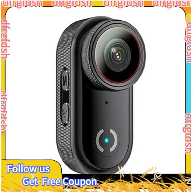 D&F4K Mini Body Camera Wearable POV Action Cam พร้อมหน้าจอ 1.47", Magnetic & Clip Mount Thumb Camera