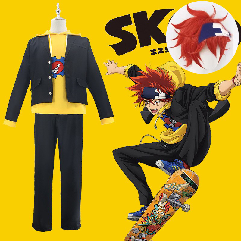 SK8 ไม่จํากัดสเก็ตบอร์ด cos เสื้อผ้านักเรียนทุกวันอะนิเมะเสื้อกันหนาว Hiya Gibrary คอสเพลย์เครื่องแต