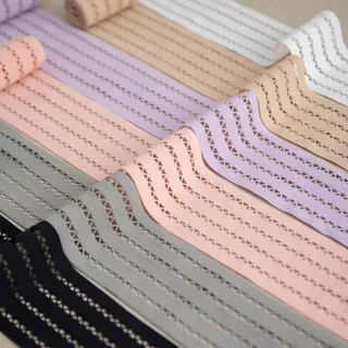 3-6 ซม.หลวมแน่นยืดหยุ่นสูงสามเหลี่ยมปลาริบบิ้นเสื้อผ้าอุปกรณ์เสริม diy Handmade กระโปรงเอว Neckline ตกแต่ง