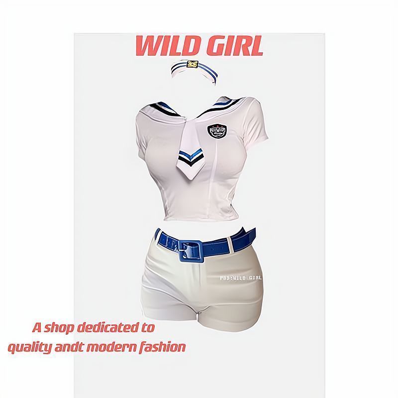 WILDGIRL Girl Group tara Style Song Suit Hot Girl Group jkชุดกะลาสี
