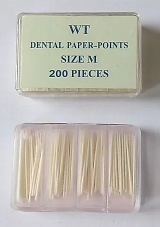 Dental paper points กล่องบรรจุ200ชิ้น มีขนาดSS S M L