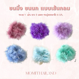 ขนมิ้ง ขนนก ขนกแบบเส้น ขนมิ้งค์ ยาว 2 เมตร. ขนมิ้งค์ รอบวง 8cm.