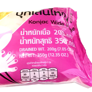 MOKI บุกเส้นใหญ่ 200 กรัม (FK0205-1) บุกเพื่อสุขภาพ Konjac Large Strip Keto คีโต เจ คลีน Low Kcal Gluten Free Healthy