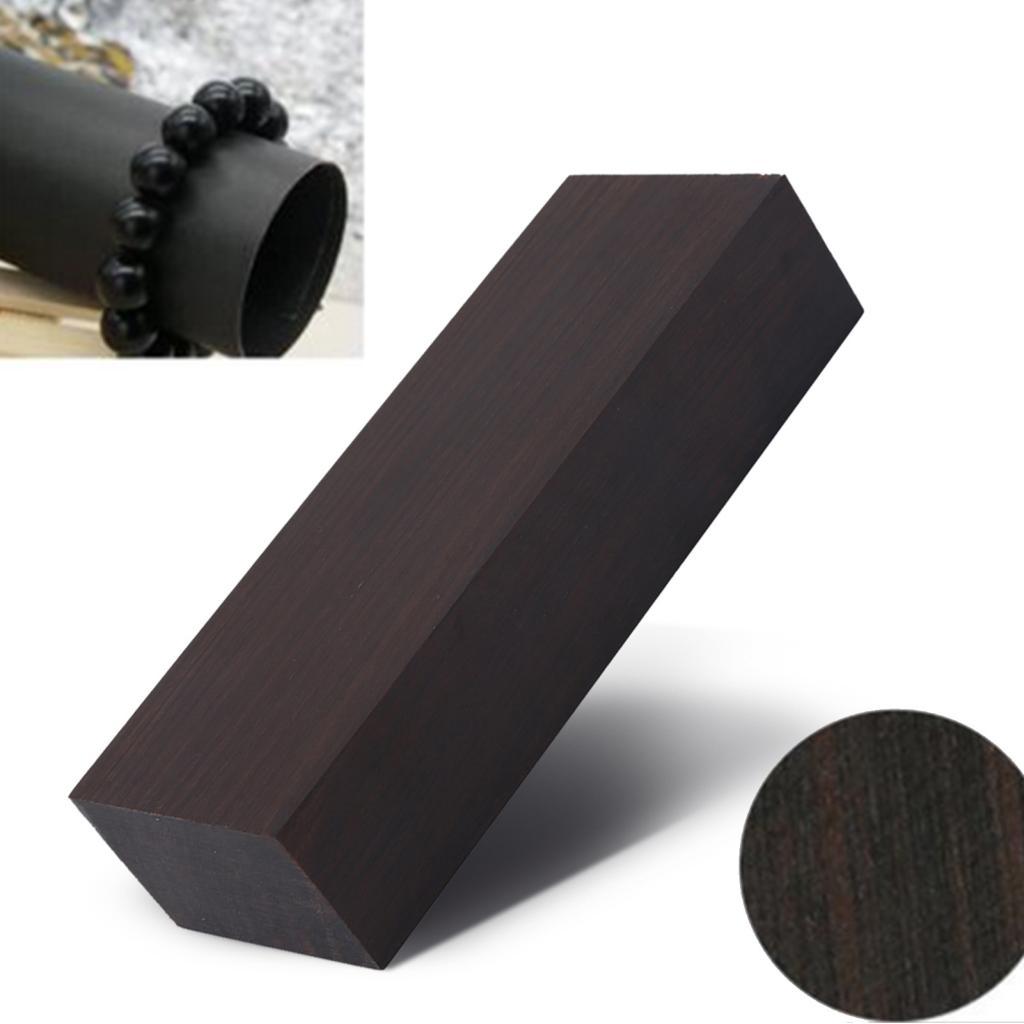 POENVFPO 2 ชิ้น Ebony Wood Block ไม้สีดําระดับพรีเมียมสําหรับจับและฝังด้วยเมล็ดเปิดละเอียดขนาดพื้นผิ