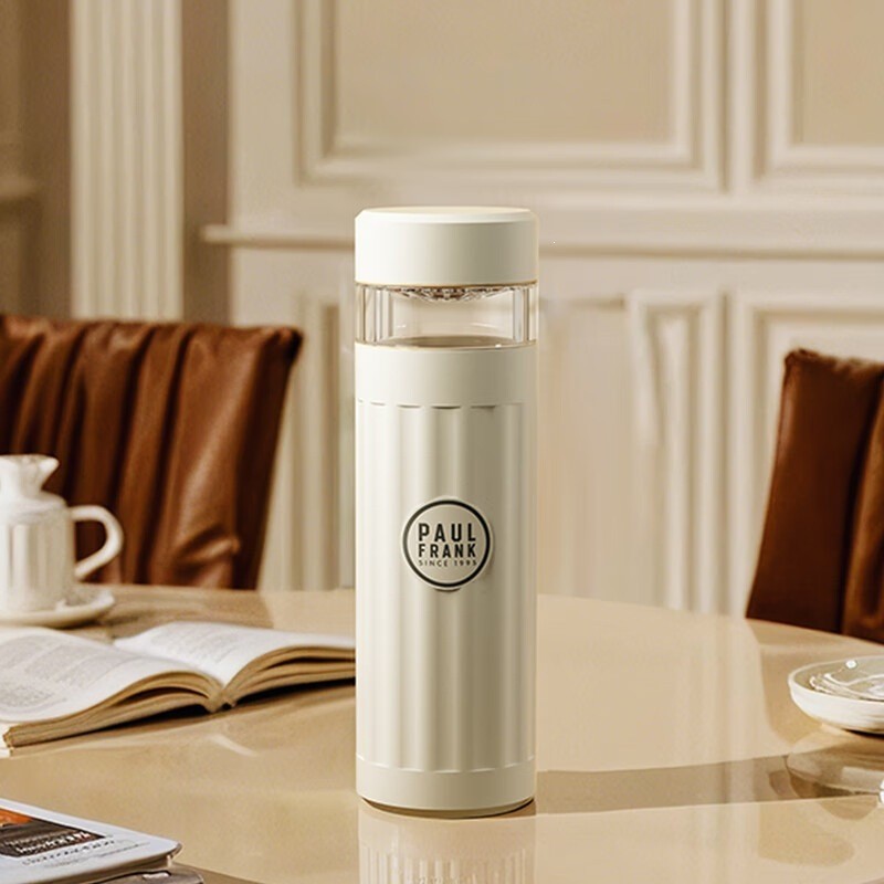 Paul Frank Paul Frank Tea Water Separation Thermos Cup หุ้มด้วยไทเทเนียมสีเงิน 400ML PFC928