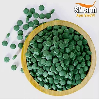 SPIRULINA​ 30g.​ สาหร่ายสไปรูนิน่าอัดเม็ดอาหารสำหรับกุ้งแคระและปลาซัคเกอร์​สวยงาม