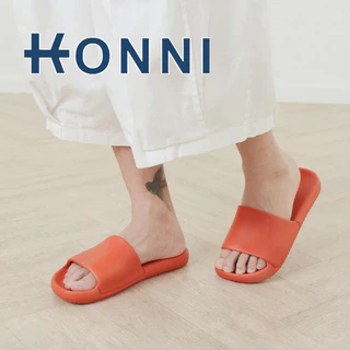 KONNI รองเท้าแตะ กันลื่น น้ำหนักเบา รองเท้าแบบสวม รองเท้าใส่ในบ้าน ห้องน้ำ สีทึบเรียบง่าย นุ่มสบาย ผู้ชาย ผู้หญิง