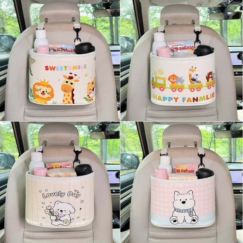 Car Seat Storage Box Buggy Bag Cartoon Car Chair Backrest Hanging Storage iQtb