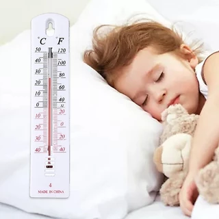 ✿ Home Wall Hanging Thermometer Celsius Fahrenheit Display Indoor Outdoor Greenhouse Temperature Monitor Gauge Household Daily Necessities
