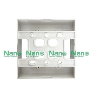 Nano บ๊อกลอย 2x4, 4x4 กล่องลอย บล๊อคลอย พลาสติก ขาว ดำ Nano 403 404 รุ่นClassic Series ใช้กับยี้ห้อพานาและช้างได้