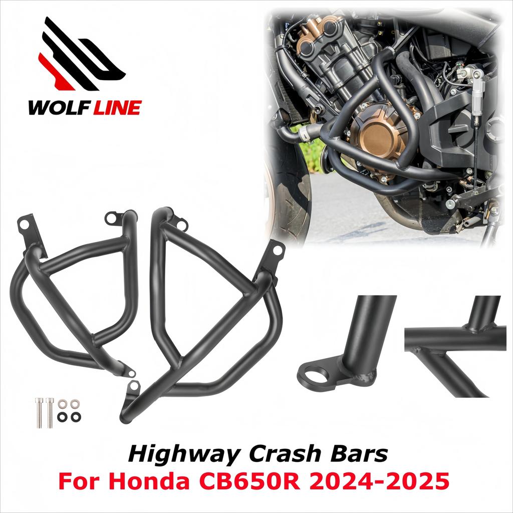 CF กันชนเครื่องยนต์  สำหรับ Honda CB650R ปี 2024-2025  สำหรับ CB650R CB 650R CB 650 R ป้องกันโครงเคร