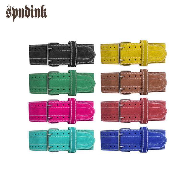 Squat weightlifting leather belt, deadlift powerlifting fitness sports waist belt, deadlift training