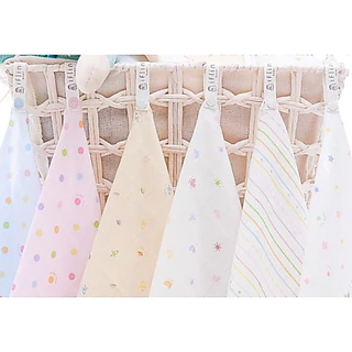 Iflin Baby - ผ้าเช็ดปาก ผ้าอาบน้ำและผ้าอเนกประสงค์ใยไผ่ - ขนาด 10×12 นิ้ว มี 6 ผืน / กล่อง