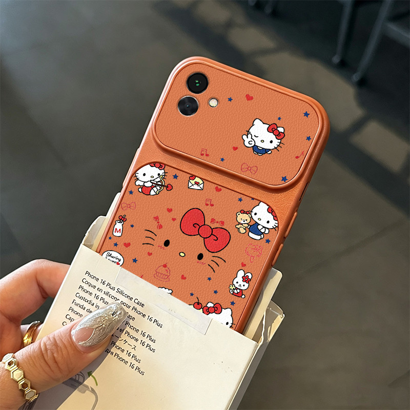 เคสสําหรับ samsung a06 a05s a05 a07 A17 a16 5g เคสโทรศัพท์ความวิตกกังวล Softcase กันกระแทกการออกแบบใหม่ความงามสีส้มแมวน่ารักสําหรับสาว KNXM1