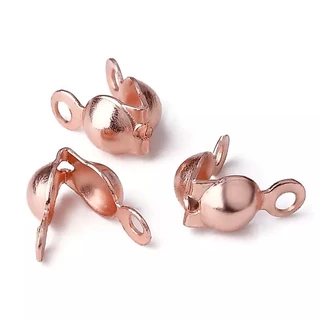 TD109 ตัวเก็บปลายสร้อยสแตนเลสชุบทอง 18 k 10 ชิ้น/เซ็ต