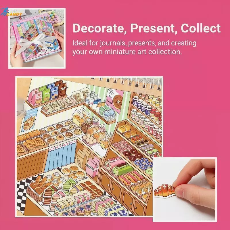 NDY Miniature ฉาก Stier Book 31 หน้า 10 ธีมและแผ่น Stier 20 แผ่นเหมาะสําหรับเด็ก DIY Craft Leisure Time N