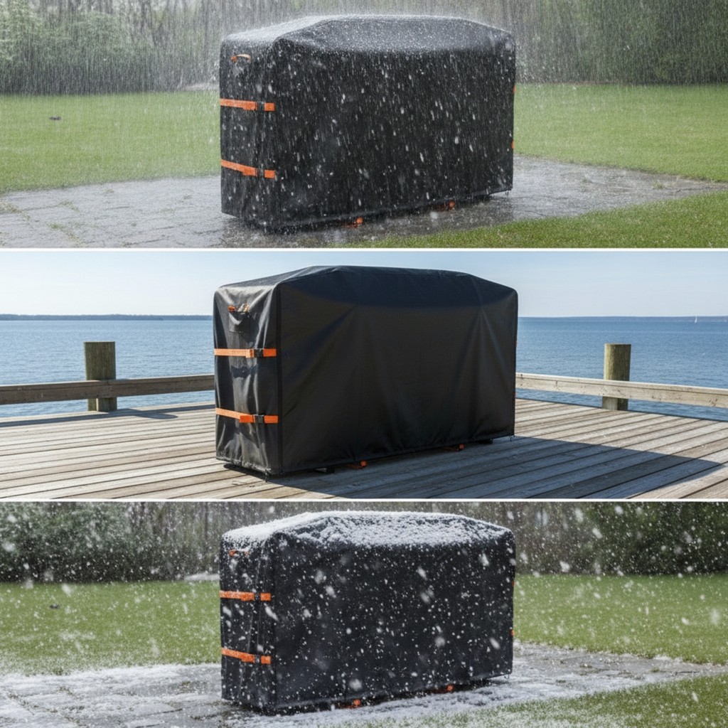 Kayak Storage Rack Cover Zippered Kayak Rack Cover Full-Coverage Weatherproof สําหรับเรือคายัค,สนามห