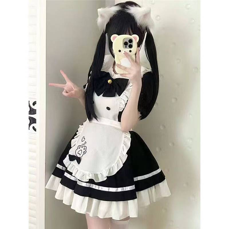 Cat Restaurant Cosplay Maid Costume Everyday Joker Cute Lolita Dress mizL