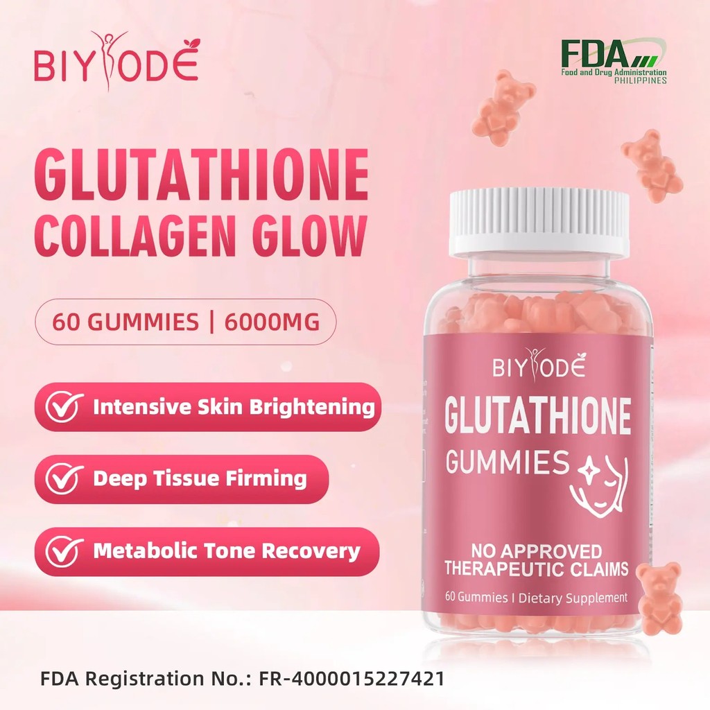 มีอย! Glutathione Whitening Gummy Collagen ผลิตภัณฑ์เสริมอาหารวิตามินไวท์เทนนิ่ง Gummy Anti-aging Sk