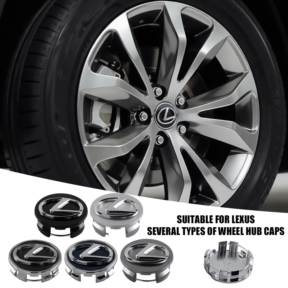 4 ชิ้น 56/60 มม.ล้อรถยางขอบฝาครอบ Center Hub Cap ตกแต่งสําหรับ Lexus CT200h NX300h RX300 RX330 F กีฬ