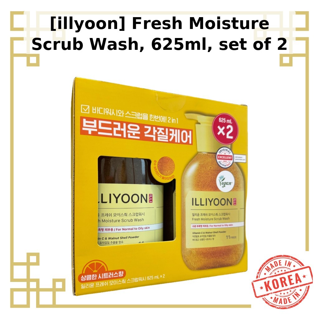 [illyoon] Fresh Moisture Scrub Wash 625ml ชุด 2 / Korean Body Scrub / สูตรให้ความชุ่มชื้น / ของแท้ 1