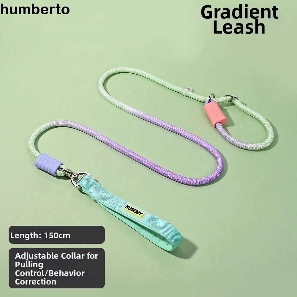 HUMBERTO สายจูงป้องกันการดึง, สายจูงสุนัขสีไล่ระดับสีไนลอน, Anti-Escape ปรับ Heavy Duty Anti-Burst ส