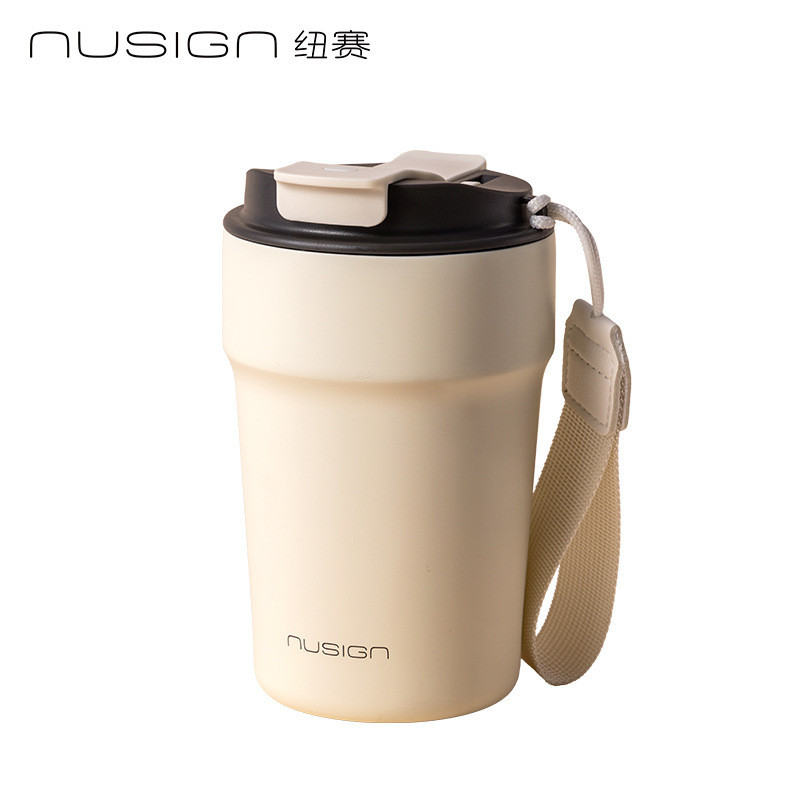 NS853 ถ้วยกาแฟปากดื่มคู่ 400ml _ SUS316L ถ้วยเก็บความร้อนสแตนเลสแบบพกพาถ้วยน้ําแบบพกพา