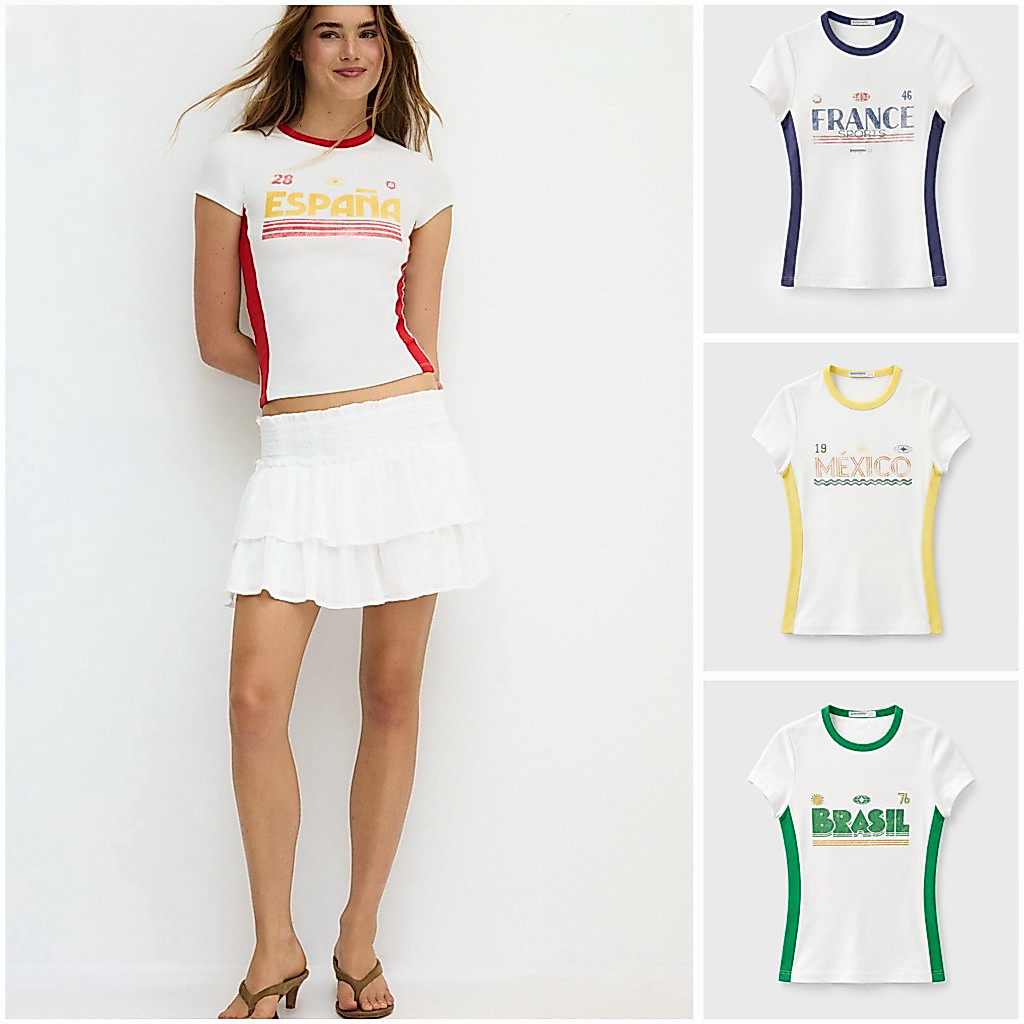 Stradivarius Auth เสื้อยืด/เสื้อยืด