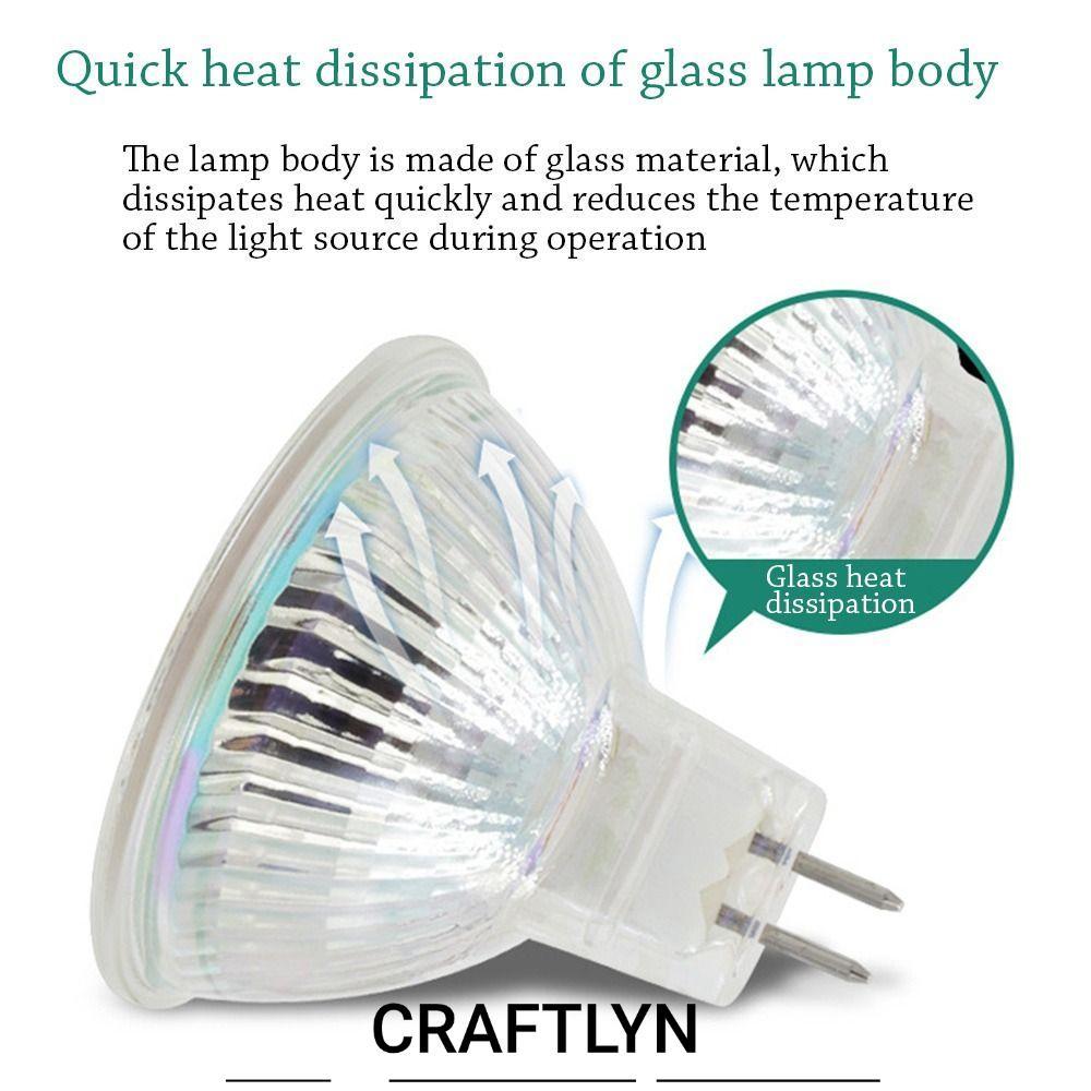 CRAFTLYN หลอดไฟ LED สีขาว 220V/12V 5W/3W Mini MR11/MR16/GU10