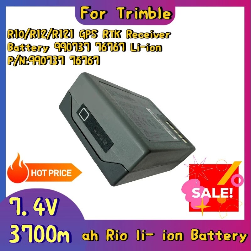 7.4V 3700mah R10 แบตเตอรี่ Li-ion สําหรับ Trimble R10/R12/R12i GPS RTK ตัวรับสัญญาณแบตเตอรี่ 990737 