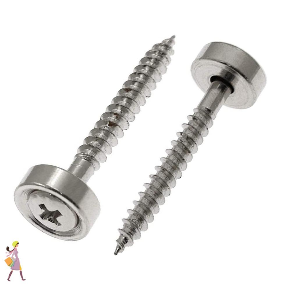 INNICMY 4PCS กีตาร์คอสกรู,โลหะเงินกีตาร์คอ Joint Bushings,ทนทานคอ Joint Ferrules Bolts กีตาร์ไฟฟ้า