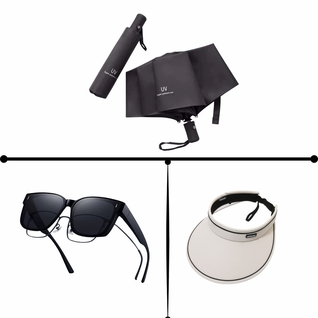 ชุดปกป้อง MATAHARI FROM SUN HAT MIRROR EYE UMBRELLA HAJI UMRAH EASY SET / HAJJ UMRAH EYE MIRROR / HA