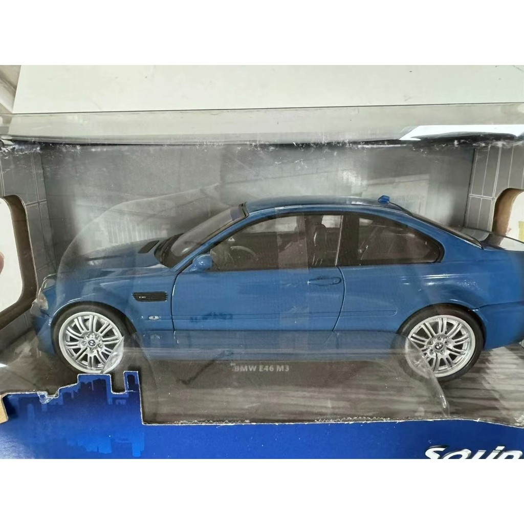 Solido Solido 1: 18 BMW M3 E46 โมเดลรถโลหะผสมสีน้ําเงิน