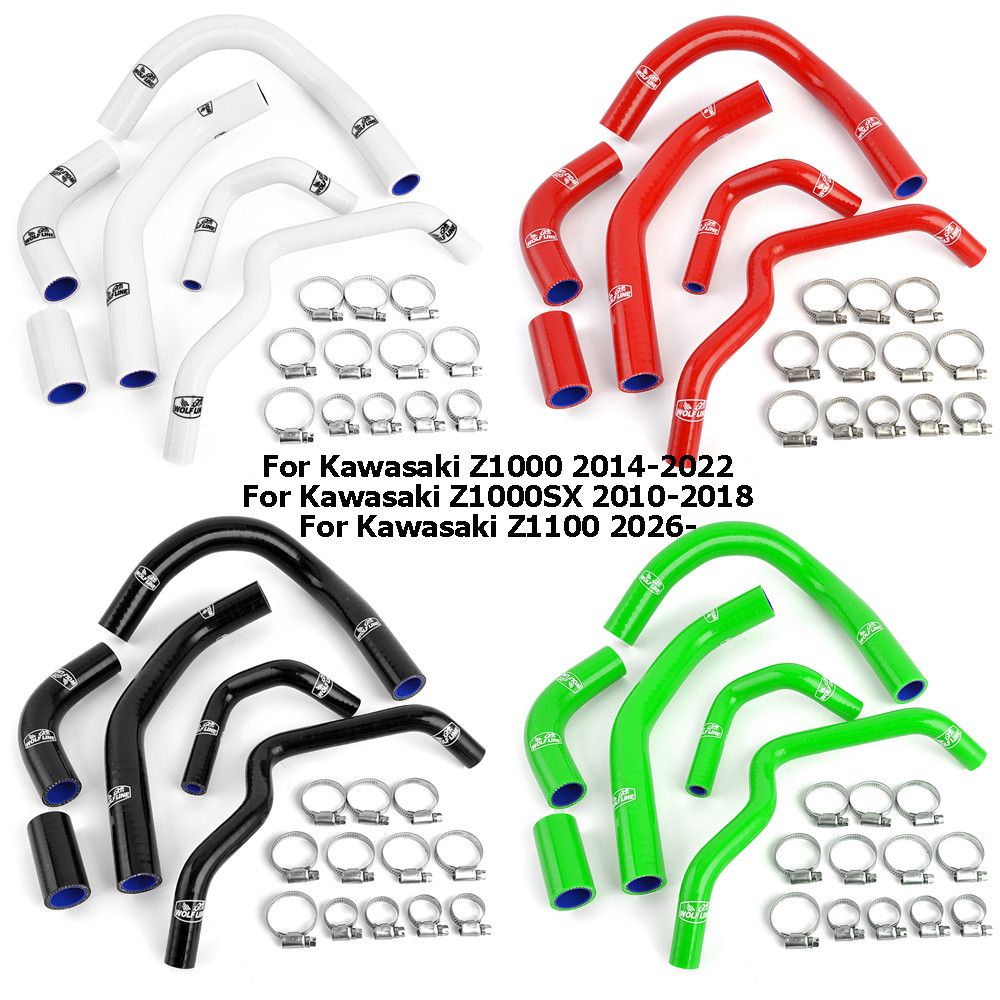 2025 ท่อระบายความร้อนด้วยน้ําหลอดซิลิโคนหม้อน้ํา Coolant ท่อชุดสําหรับ Kawasaki Z1000 2014-2022 Z100