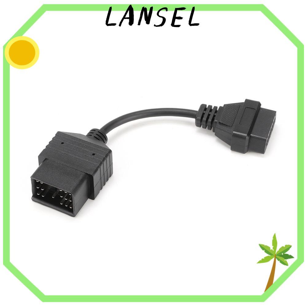 LANSEL1 OBD2 สายวินิจฉัย,รูปร่างสี่เหลี่ยมผืนผ้า 17 Pin to 16 Pin OBD2 อะแดปเตอร์เชื่อมต่อ,ทนทาน ABS